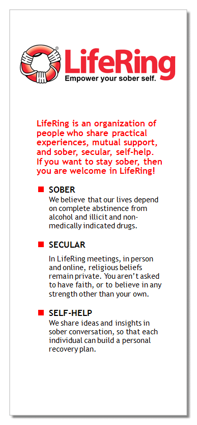 LifeRing Welcome Brochure LifeRing Welcome Brochure